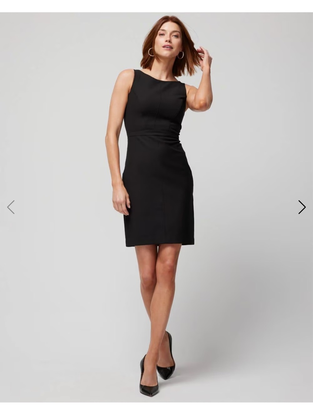 White House Black Market Black Sleeveless Sheath Dress